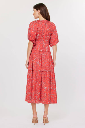 Abstract Laglan Midi Dress