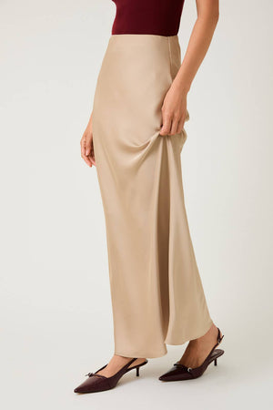 Satin Bias Skirt