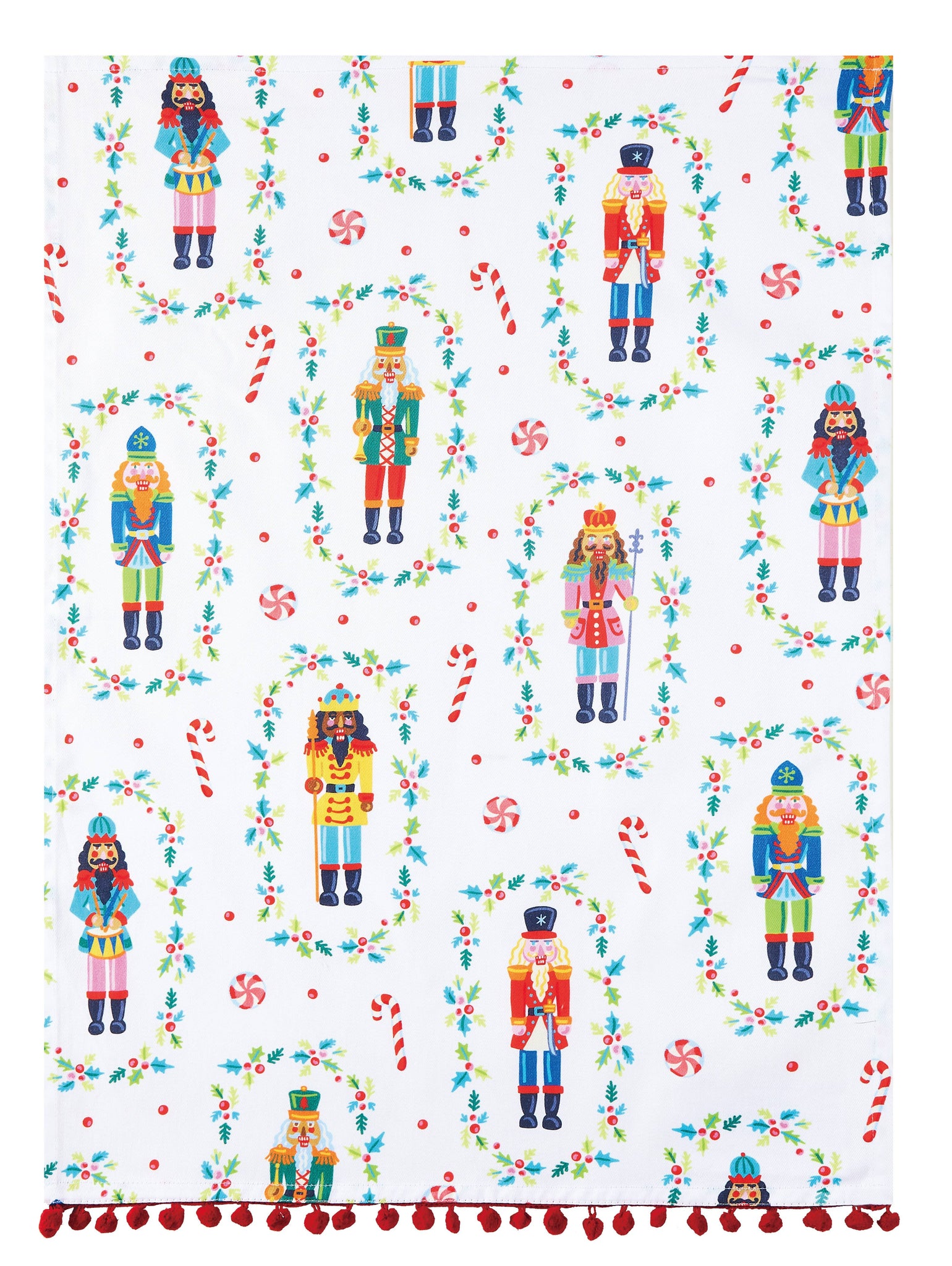 Nutcrackers w/Pom Pom Kitchen Towel - Angela Staehling