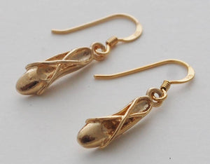 Ballet Slipper Dangle Earrings