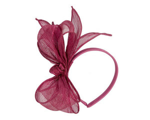 Sinamay bow fascinator - Navy