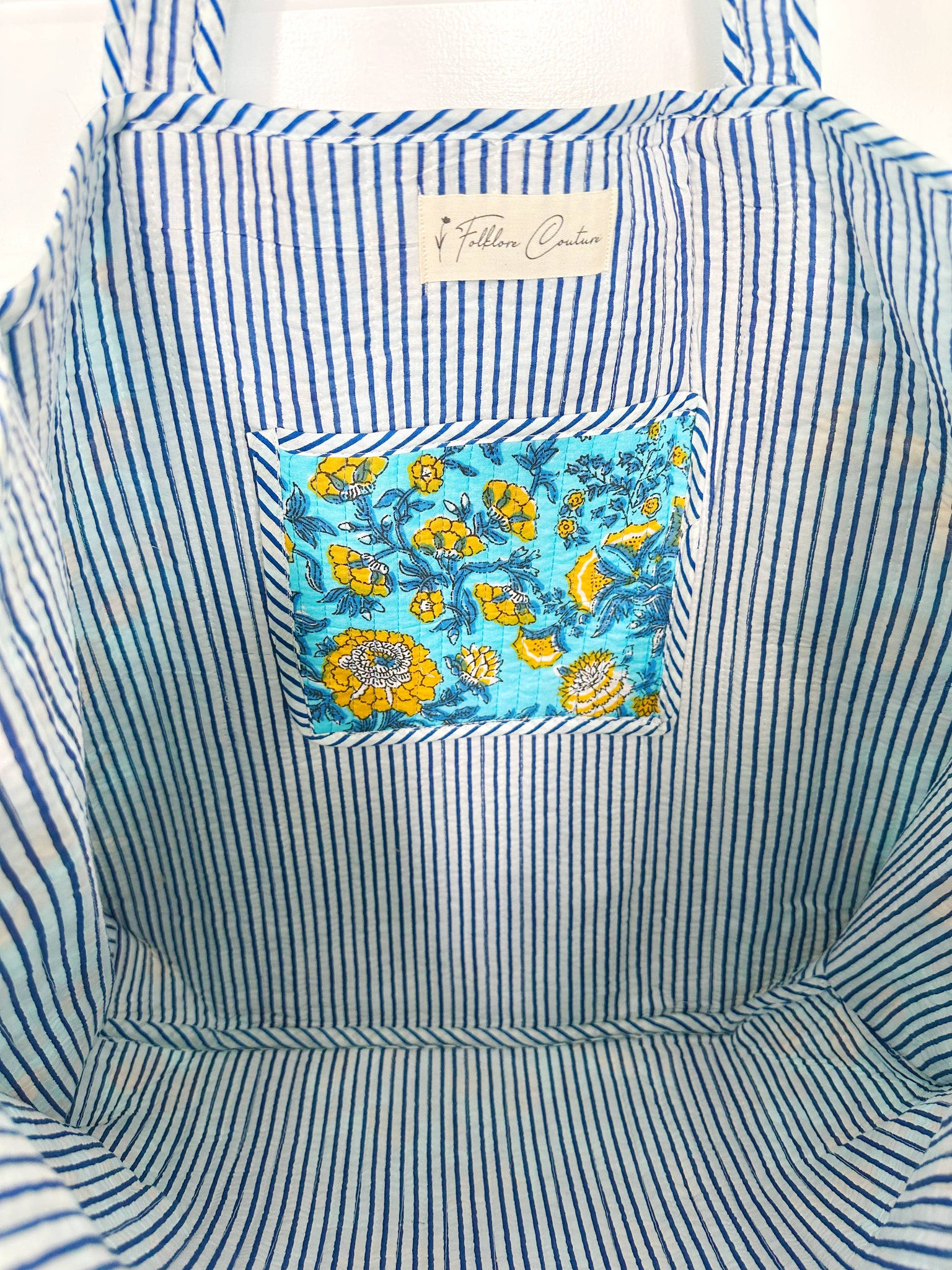 Cotton Quilted Tote Bag | Large Shopping Tote Bags | Floral