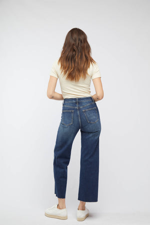 Aberdeen Ankle Crop High Rise Jean- Dark Aged Vintage