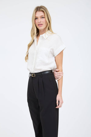 Pinstripe Collard Shirt