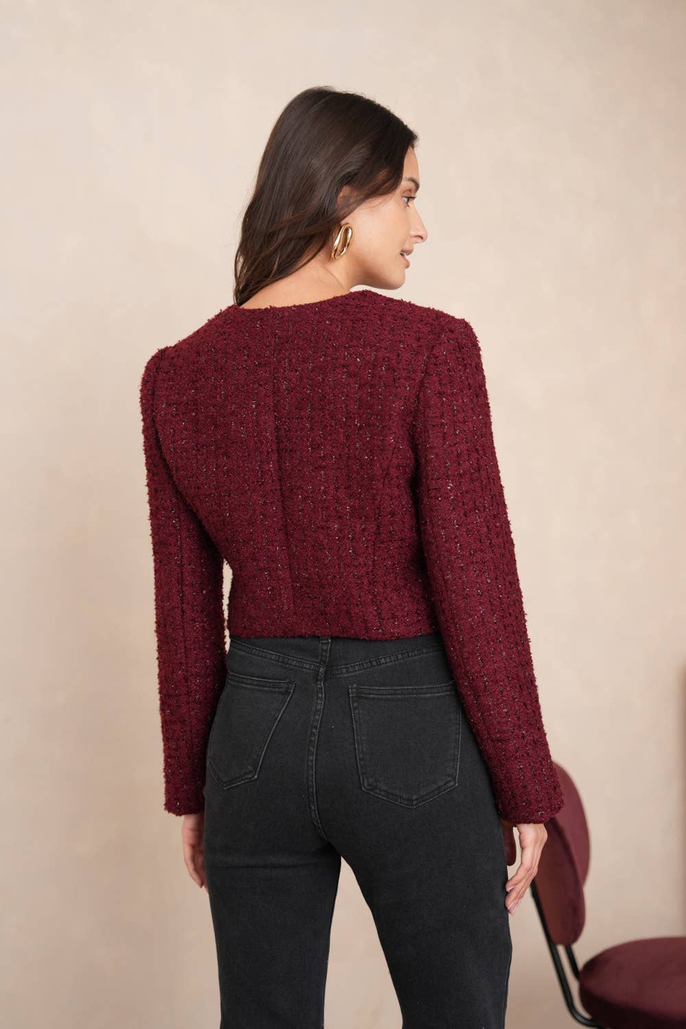Jenny Sequin Tweed Jacket