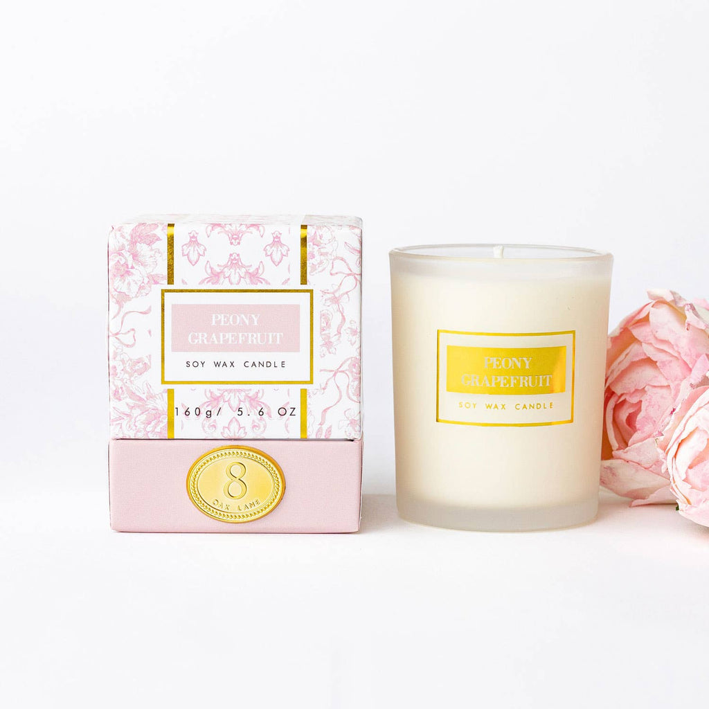 8 Oak Lane - Peony Grapefruit 5.6oz Soy Wax Candle