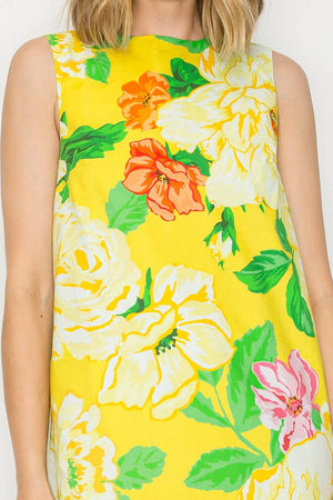 Sunny Lemon Mini Shift Dress