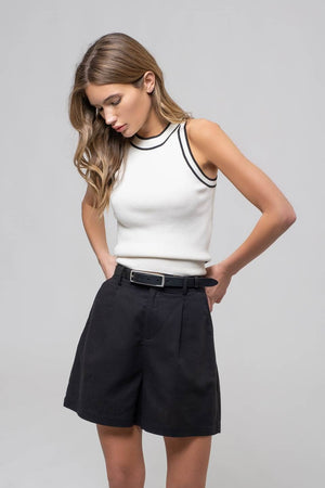 Contrast Stripe Top