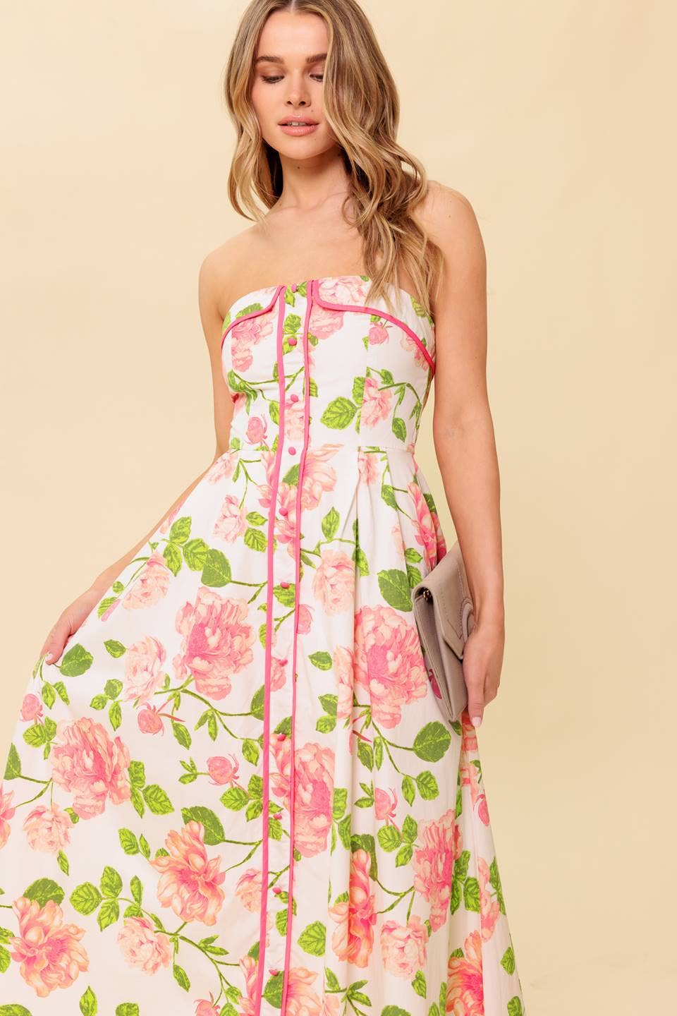 Floral Strapless
