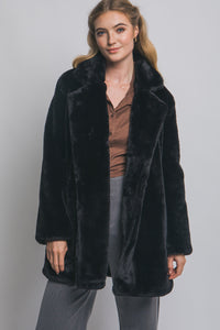 Long Sleeve Faux Fur Coat