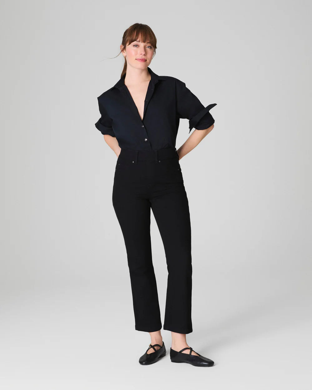 SPANXshape™ Black Kick Flare Jeans