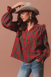 Checkered Plaid Blouse