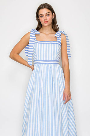 Dreamy Blue Stripe Maxi Dress