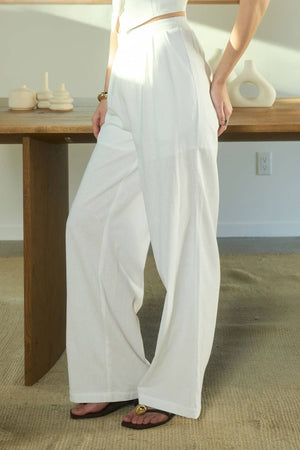High Waisted Front Pleat Pants