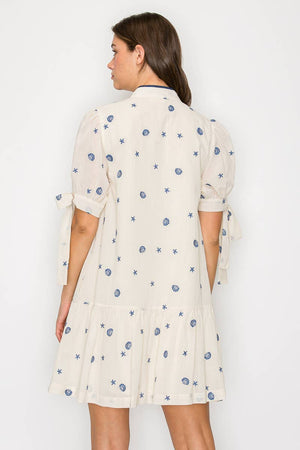 Under The Sea Embroidery Mini Dress