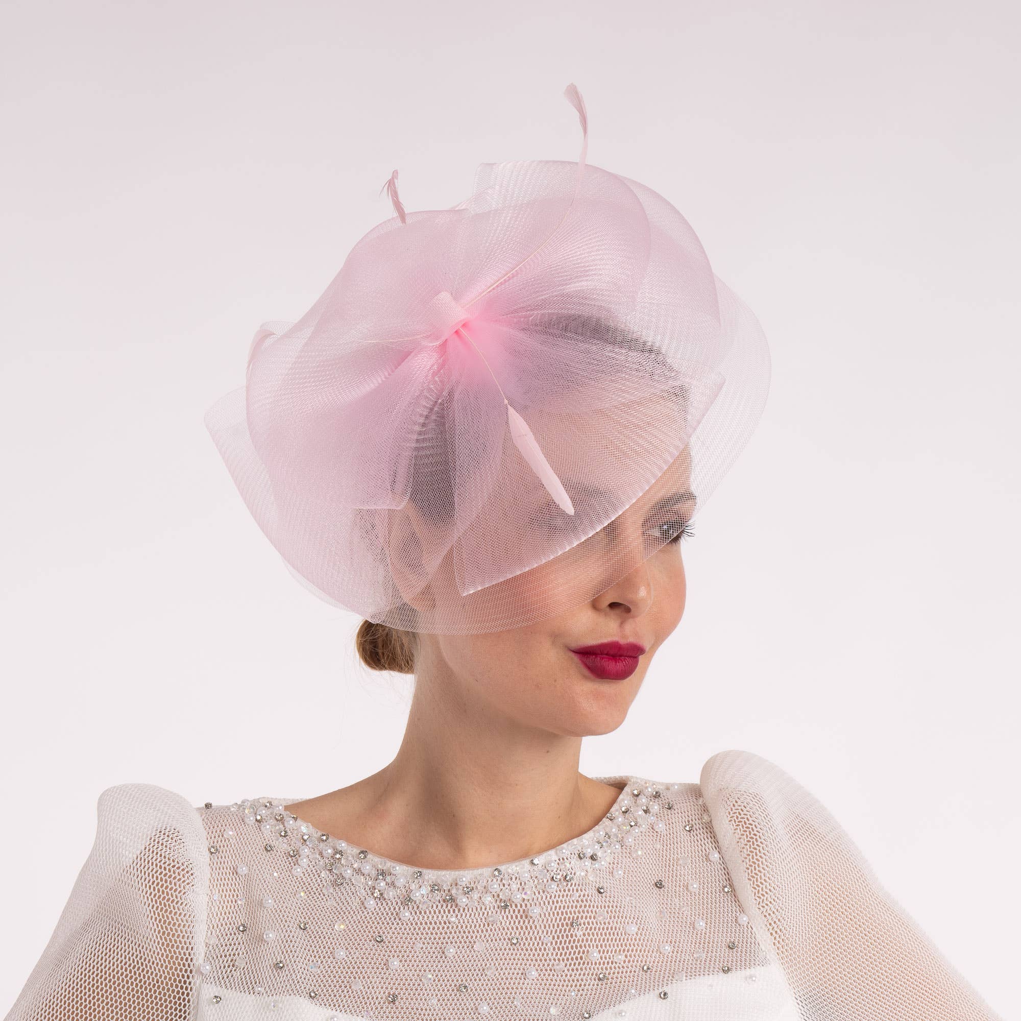 Crinoline Fascinator Red