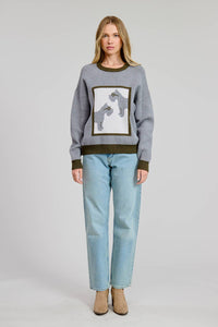 Schnauzer Sweater Pullover in Grey