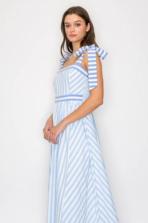 Dreamy Blue Stripe Maxi Dress