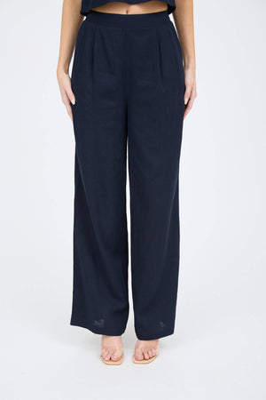 High Waisted Front Pleat Pants