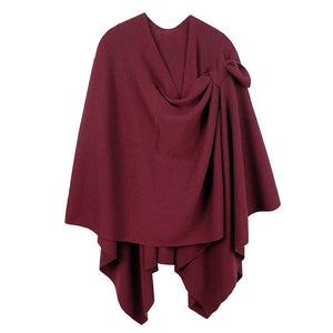 Solid Ruana with Shoulder Strap