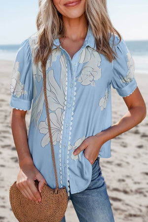 Floral Ric Rac Top
