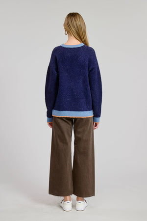 Prairie Ride Sweater Pullover Navy