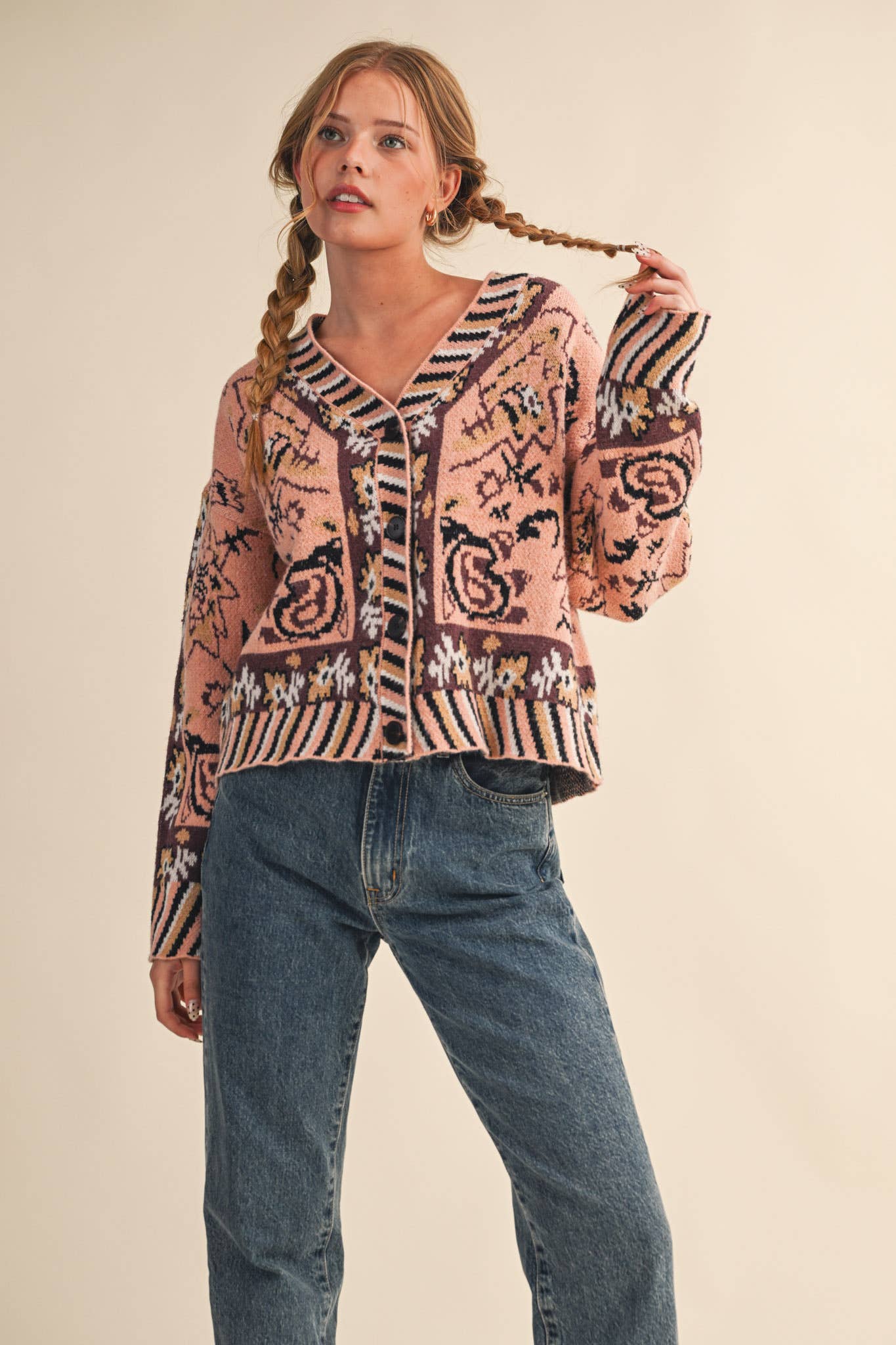 Paisley Knit Cardigan