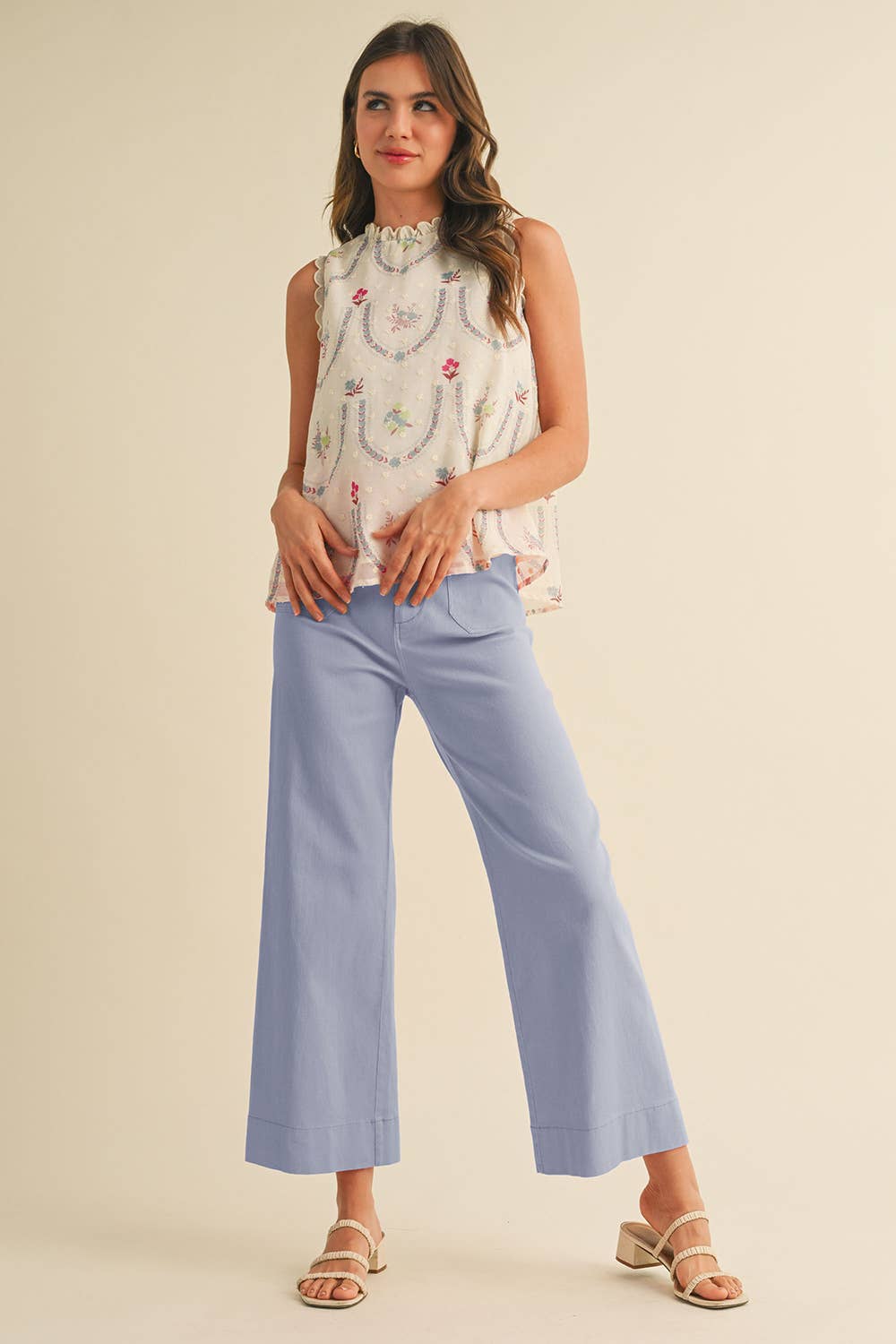 Corn Flower High Waisted Pants
