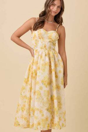 Sunshine Floral Midi Dress