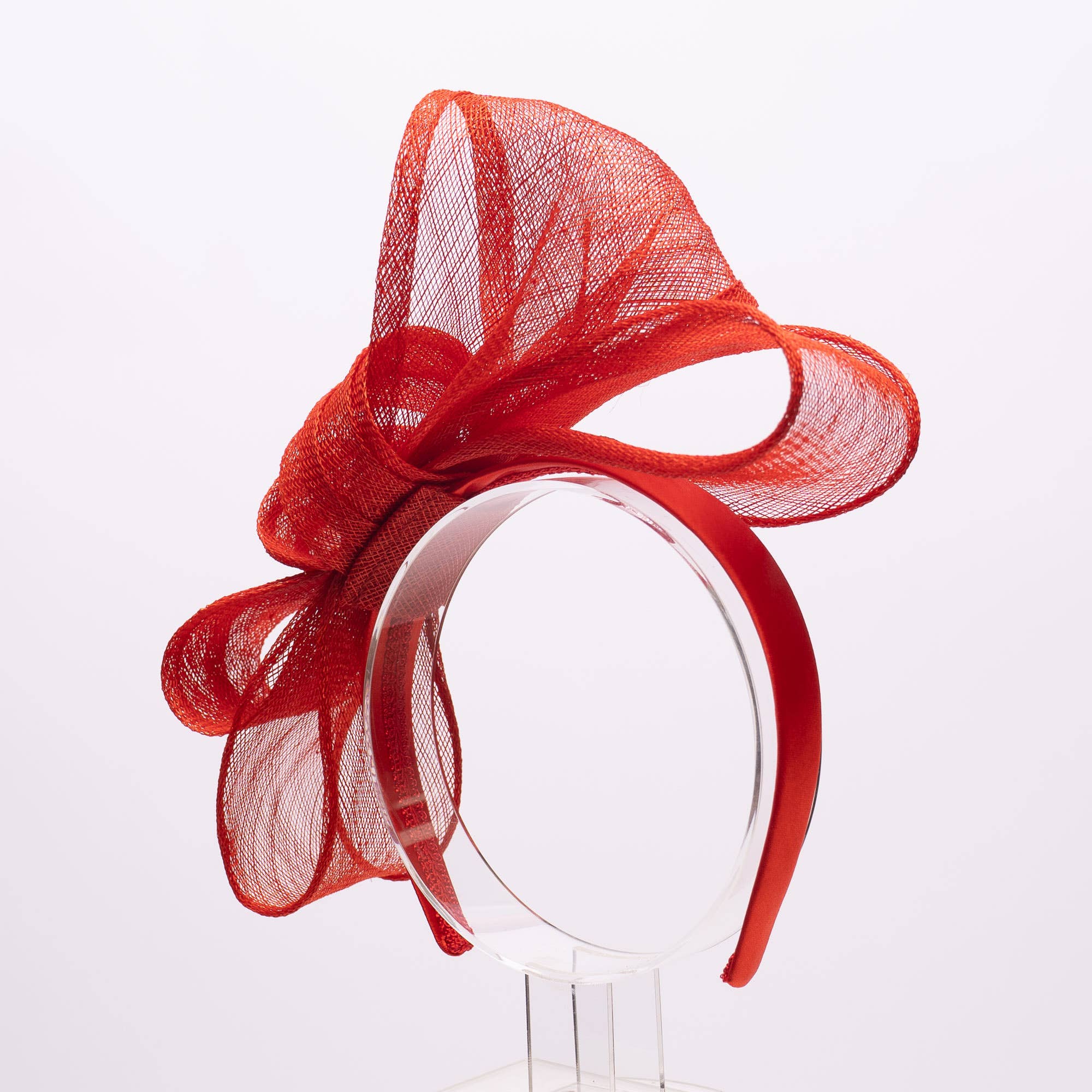 KaKyCo - Med Sinamay Double Bow Fascinator | 5945H – Miss Scarlett Boutique