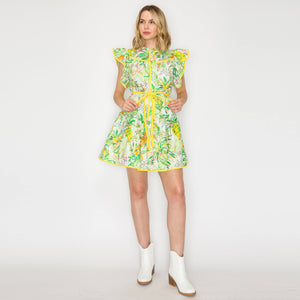 Pineapple Yellow Mini Dress