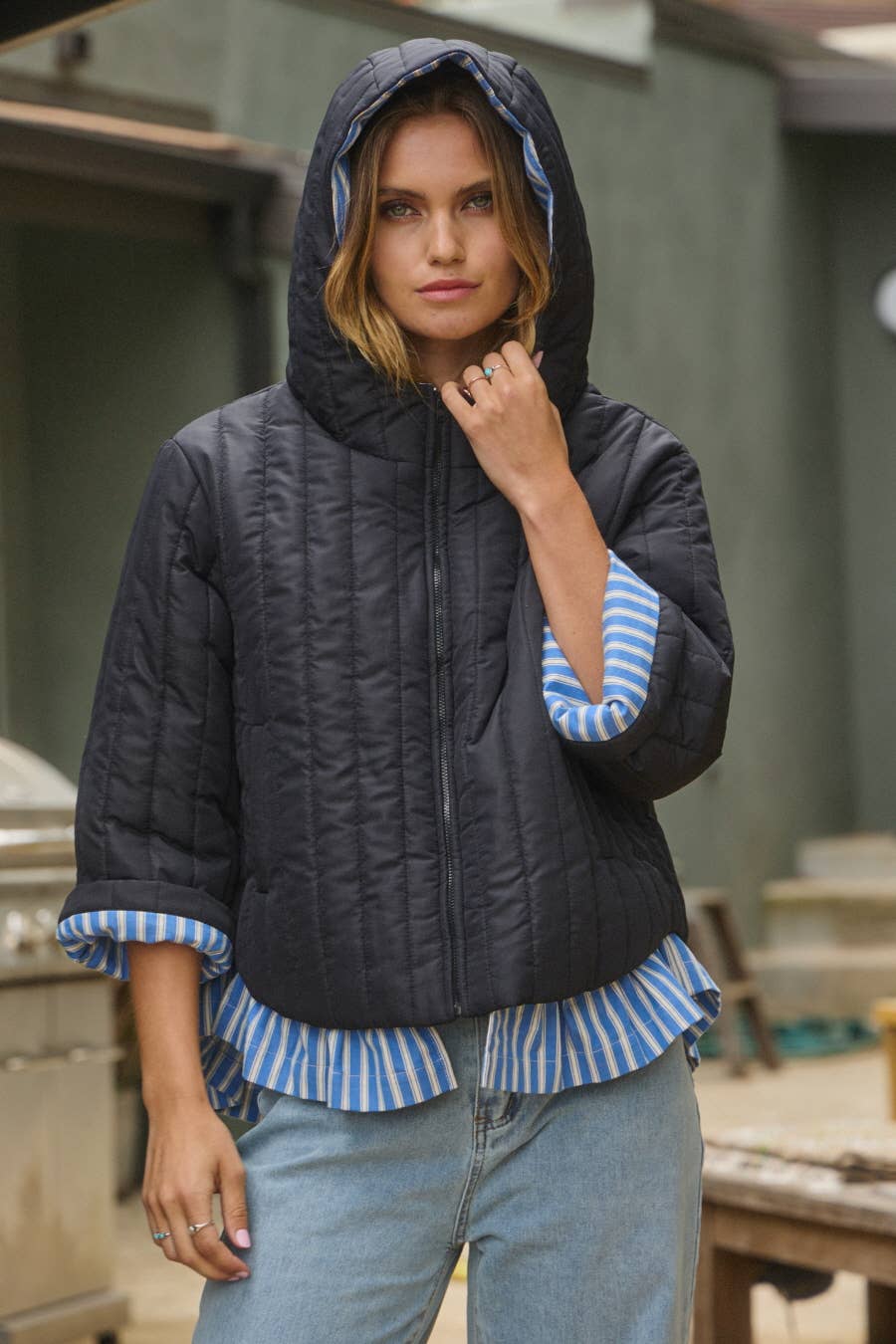 Quilted Puffer Hood Jacket