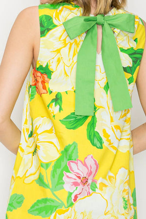 Sunny Lemon Mini Shift Dress