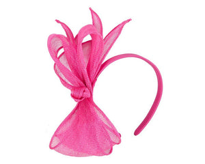 Sinamay bow fascinator - Navy