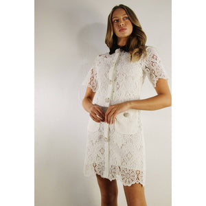 Crochet Lace Mini Dress