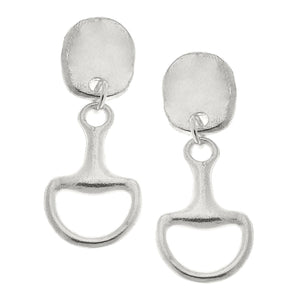 Susan Shaw - Silver Horsebit Earrings