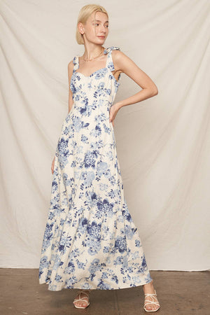 Leona Tie Strap Maxi Dress L