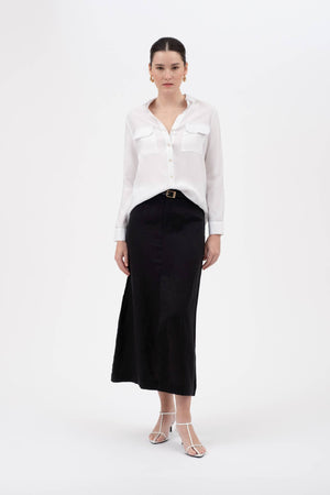 Tab Button Down Shirt