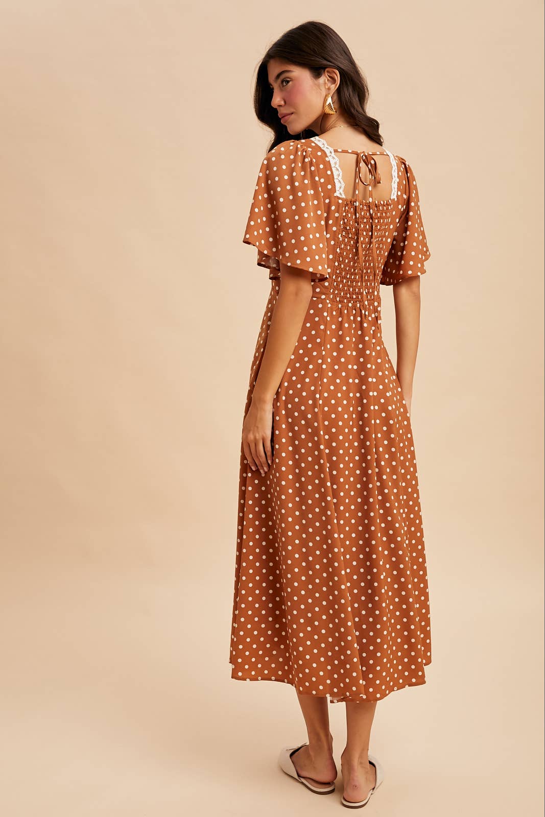 Flutter Polka Dot Midi