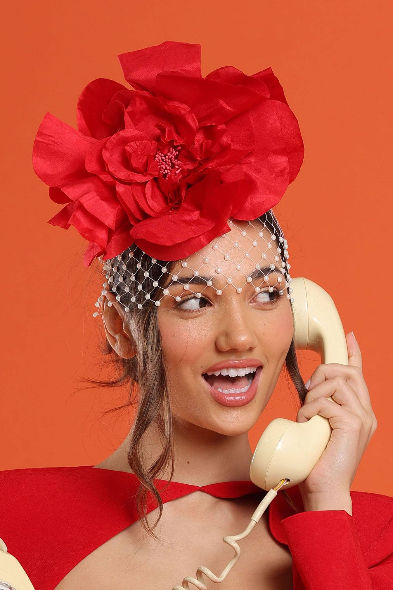 Morgan & Taylor - Cindy Fascinator in Red