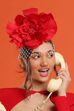 Morgan & Taylor - Cindy Fascinator in Red