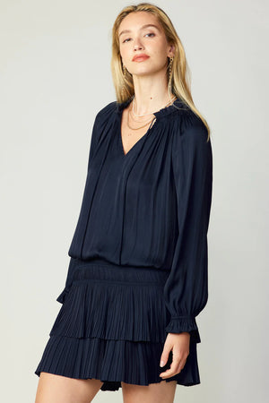 Laurel Pleated Mini Dress