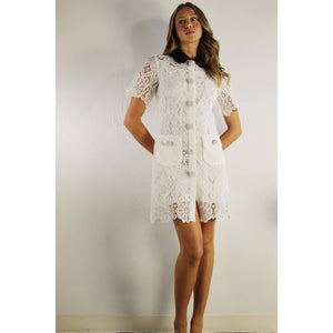 Crochet Lace Mini Dress