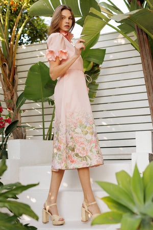 Liliana 3D Floral Midi Dress