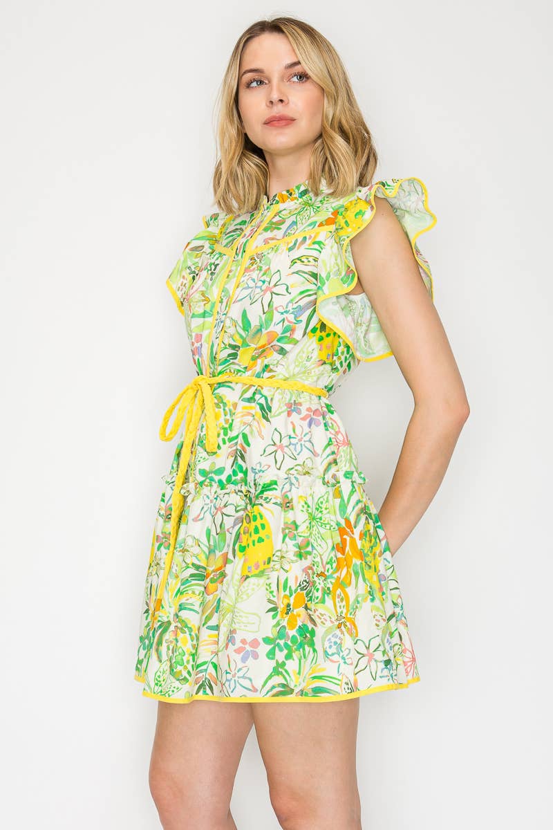 Pineapple Yellow Mini Dress