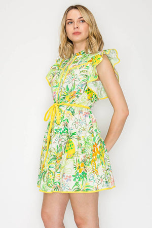 Pineapple Yellow Mini Dress