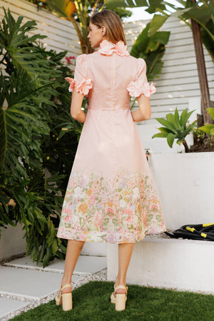 Liliana 3D Floral Midi Dress