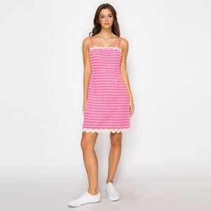 Geo Embroidery Mini Cami Dress