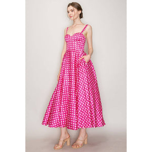 Satin Bustier Midi Dress