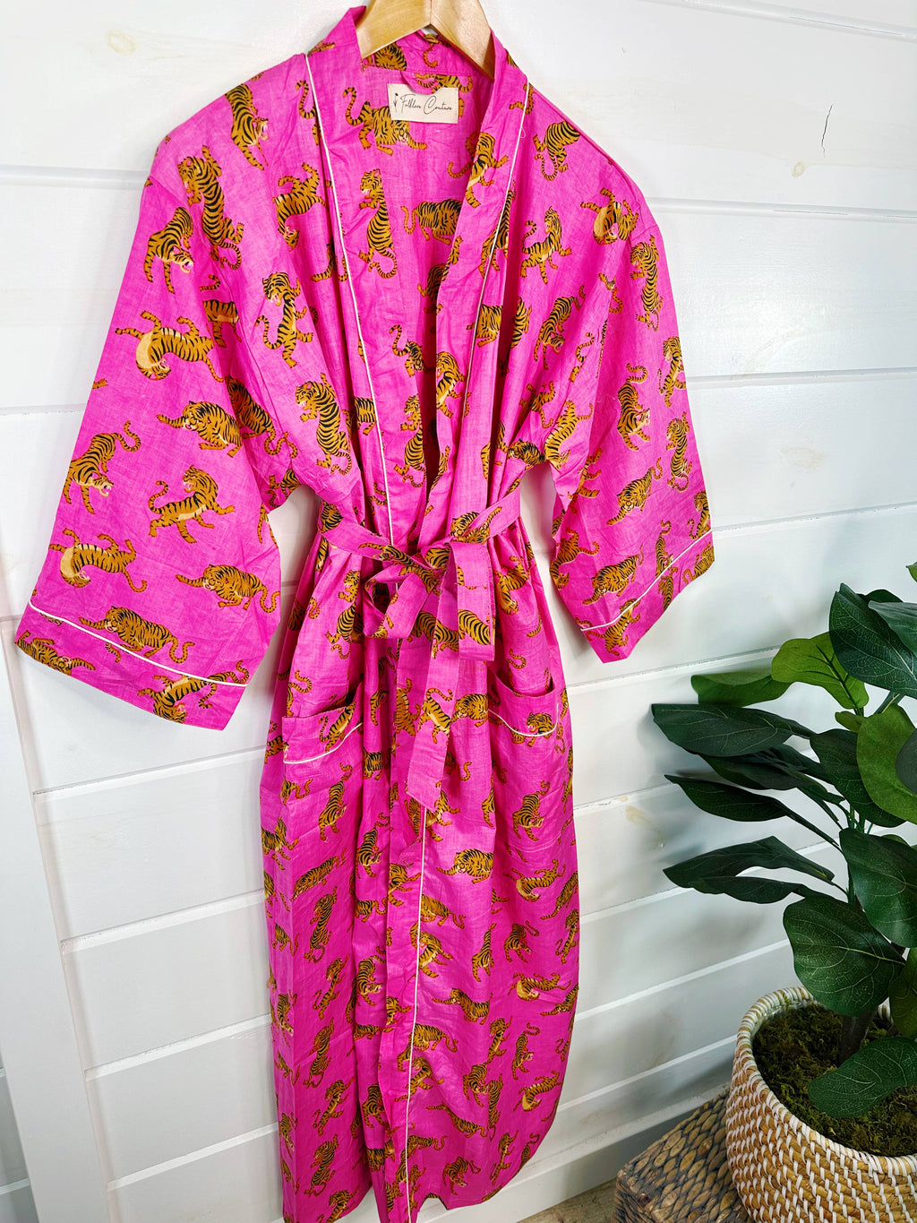 Bright Pink Tiger Robe